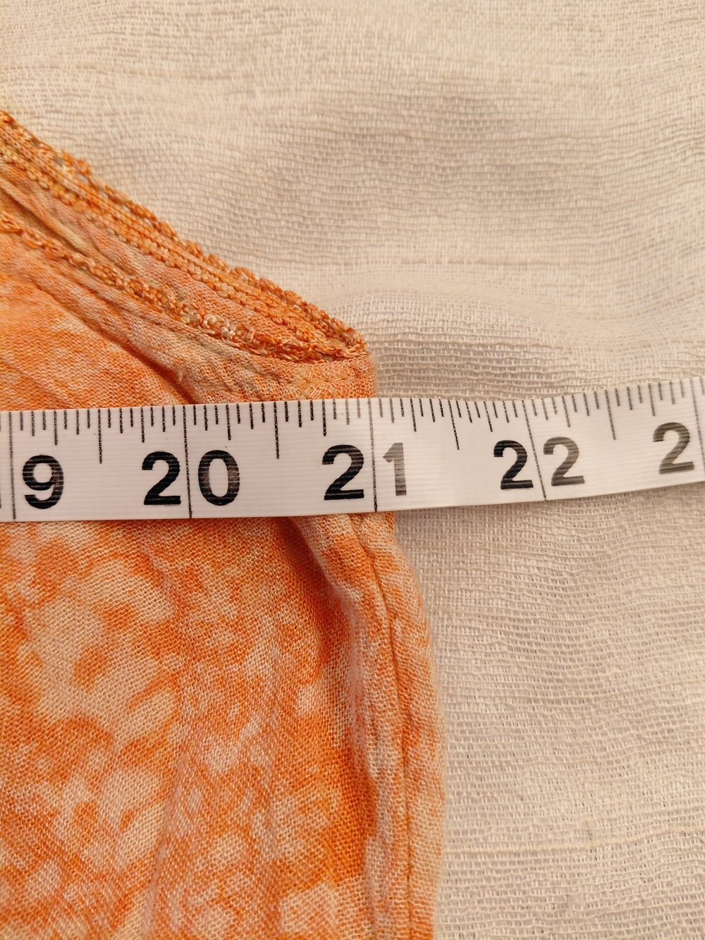 Vintage Shoreline Bohemian Orange 100% Rayon Embroidered Dress S/M - Picture 8 of 9